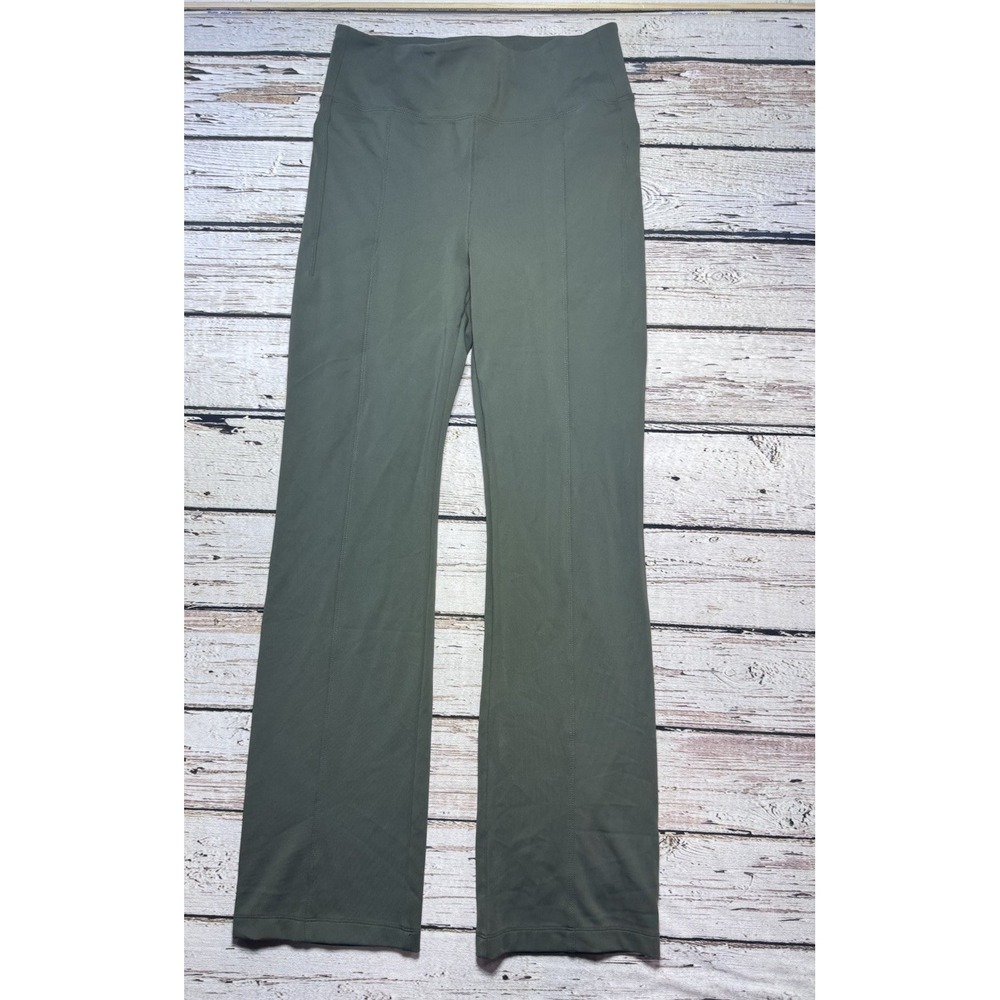 ATHLETA Delancey Straight Leg Pant‎ Size S Aspen Olive Athleisure Travel Capsule